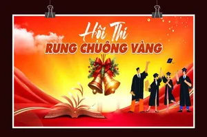 Mẫu phông nền Hội thi Rung Chuông Vàng học sinh file corel chất lượng cao
