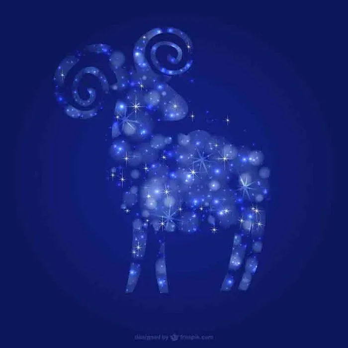 Hình Minh Họa Con Dê Lấp Lánh – Biểu Tượng Cung Hoàng Đạo Aries
