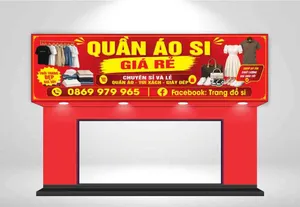 Biển Hiệu Quần Áo Sỉ Giá Rẻ - Thiết Kế CDR Độc Đáo Cho Cửa Hàng