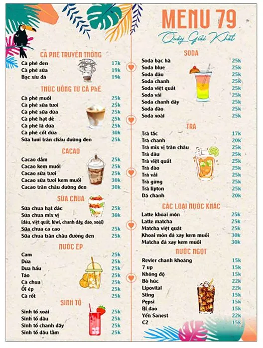 File Corel Menu 79 Quầy Giải Khát