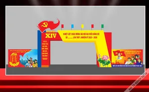 File Corel Cổng Chào Mừng Đại Hội Đại Biểu Đảng Bộ Xã 