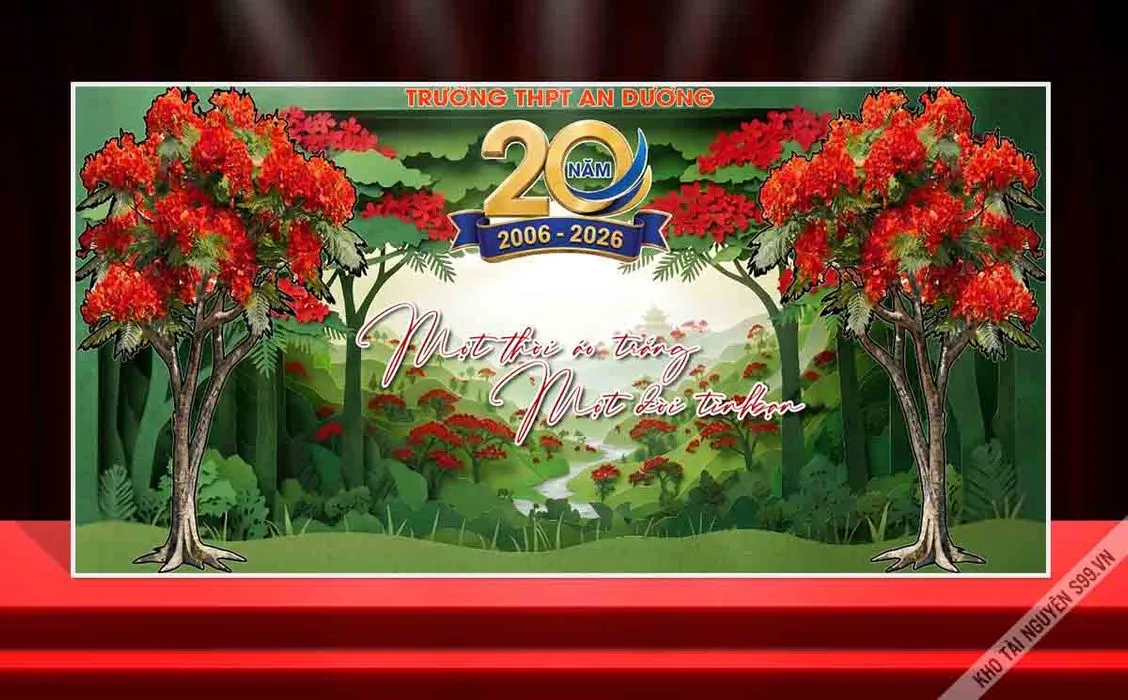Backdrop Kỷ Niệm 20 Năm: Một Thời Thanh Xuân - Trường THPT An Dương