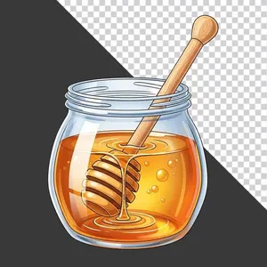 Hình ảnh Hũ mật ong nguyên chất - File PNG