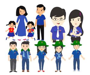 Ảnh nhân vật cho chủ đề đoàn thanh niên vector chất lượng cao file corel