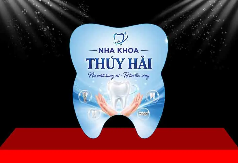Mô hình răng nha khoa Thúy Hải nụ cười rạng rỡ tự tin tỏa sáng - File Corel