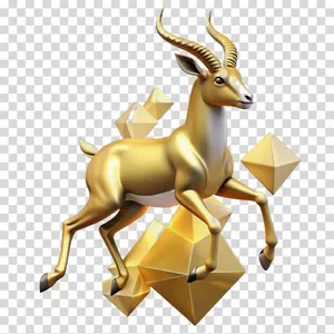 Hình ảnh con dê Vàng 3D - File PSD Đa Lớp Cao Cấp Cho Thiết Kế Đồ Họa