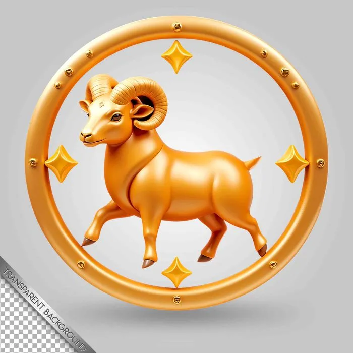 Tượng Dê Vàng 3D PSD – Biểu Tượng Cung Hoàng Đạo & Năm Mùi