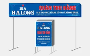 Mẫu biển hộp và biển ngang quán bia hơi Hạ Long - file corel
