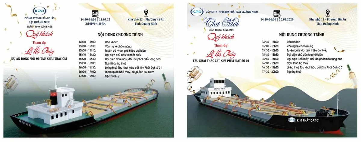 Thư Mời Khai Trương Tàu Hàng – Thiết Kế Độc Đáo, Chuyên Nghiệp