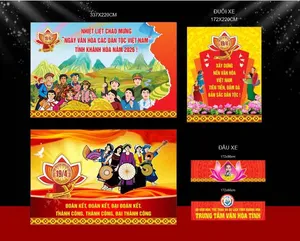 Background Ngày Hội Văn Hóa Việt Nam - Vector CDR Sắc Nét