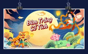 Background, phông nền trung thu đêm trăng cổ tích file corel
