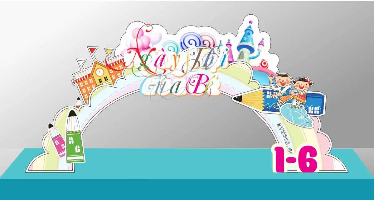 Market Ngày Hội của bé 1-6 - File Vector CDR