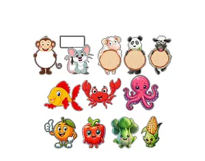 File Corel – Bộ bảng tên hoạt hình con vật và rau củ dễ thương