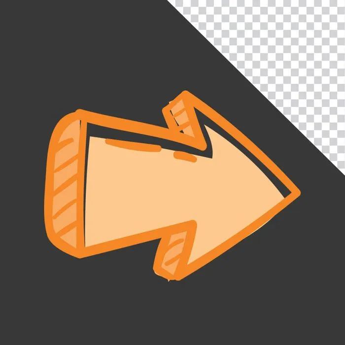 Mũi tên mầu vàng chỉ bên phải File PNG