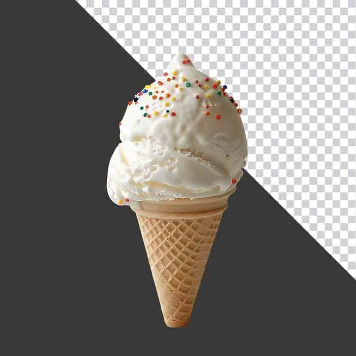 Kem Ốc Quế Vanilla Rắc Hạt - PNG Nền Trong Suốt