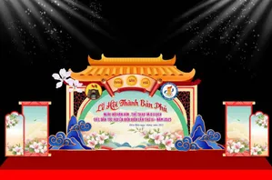 Phông Nền Lễ Hội Thành Bản Phủ 2023 - File CDR Vector Sắc Nét