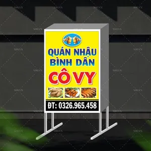 Biển hiệu quán nhậu bình dân Cô Vy file Corel