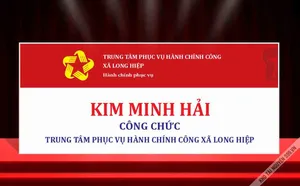 Mẫu thiết kế biển chức danh công chức để bàn trung tâm hành chính File Corel