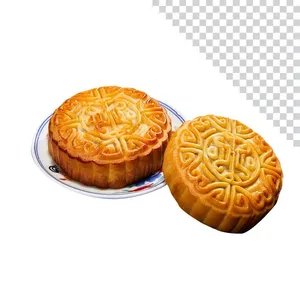 Bánh trung thu cổ truyền hấp dẫn - File PNG tách nền 