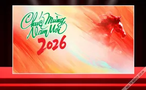 Tranh Nghệ Thuật Chúc Mừng Năm Mới 2026 Mã Đáo Thành Công File Corel