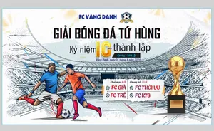 Mẫu thiết kế giải bóng đá tứ hùng kỷ niệm 10 năm thành lập FC Vàng Danh File Corel