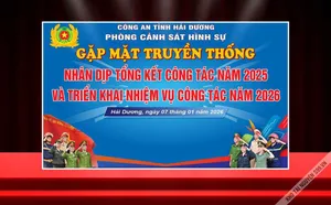 Backdrop Công An Tỉnh Hải Dương Gặp Mặt Truyền Thống 2025-2026 CDR