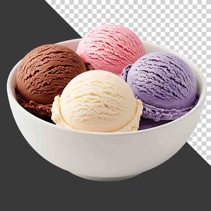 Bát Kem Nhiều Vị Đa Dạng - File PNG Chất Lượng Cao cho Thiết Kế Đồ Họa