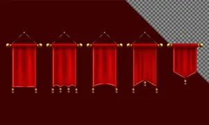 Bộ cuộn thư Vector treo trang trí Trung Quốc