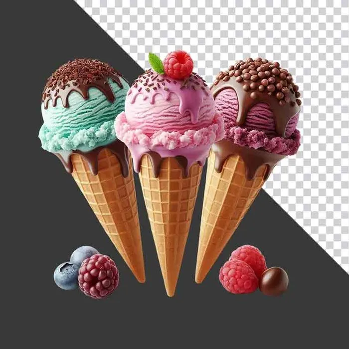 Hình ảnh Ly Kem 3 Vị Ngọt Ngào (PNG)