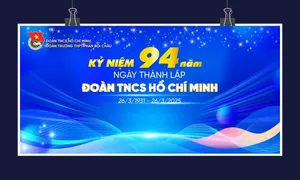 Backdrop kỷ niệm 94 nam thành lập đoàn thanh niên cộng sản Hồ Chí Minh