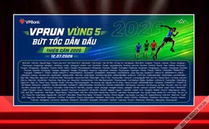 Mẫu thiết kế phông nền giải chạy VPBank VPRUN Vùng 5 bứt tốc dẫn đầu File Corel