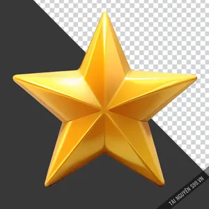 Biểu tượng ngôi sao vàng bóng mượt PNG
