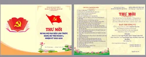 Mẫu thiết kế thư mời dự đại hội đại biểu đảng bộ tiểu đoàn 5 File Corel