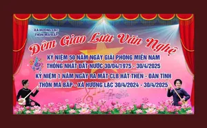 Backdrop Đêm Giao Lưu Văn Nghệ Kỷ Niệm 30/4 File Corel