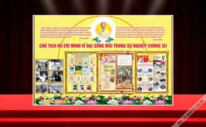 Backdrop "Không Gian Văn Hóa Hồ Chí Minh" - File CDR Chất Lượng Cao