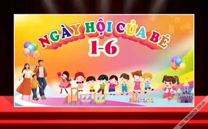 Backdrop Thiếu Nhi 1-6 Ngày Hội Của Bé – File CDR Vector Đa Năng