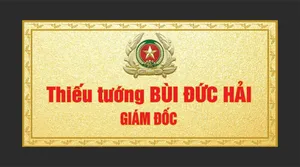 Biển chức danh văn phòng công an màu vàng file corel