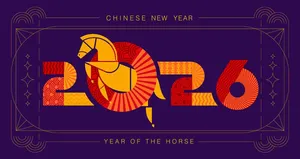 Ngựa vàng cách điệu lồng ghép trong số 2026 nghệ thuật - File Ai 