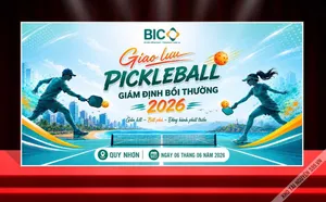 Backdrop Giao Lưu Pickleball 2026 của BIC – File CDR Đa Năng