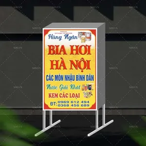 Mẫu biển vẫy quán quảng cáo quán bia hơi Hà Nội - file corel