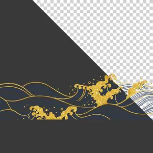 Sóng Vàng Lấp Lánh PNG - Thiết Kế Đồ Họa Độc Đáo