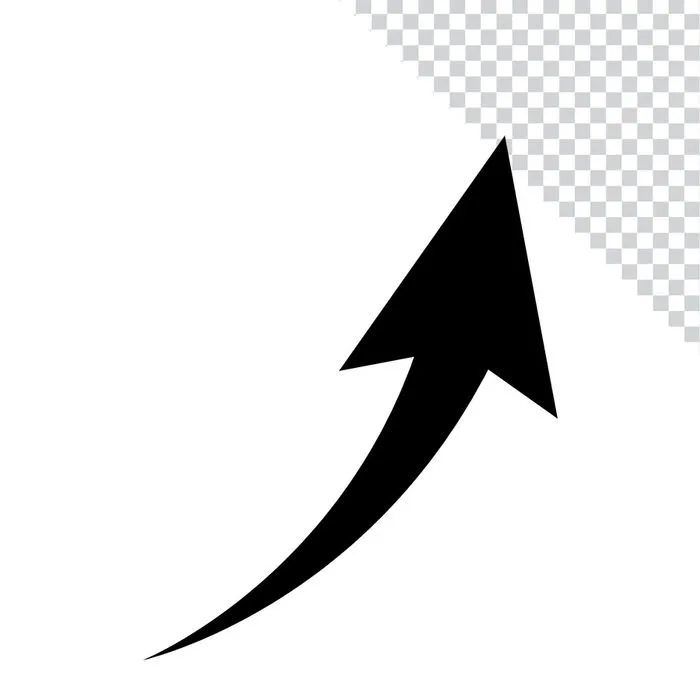 Mũi tên màu đen chỉ lên File PNG 