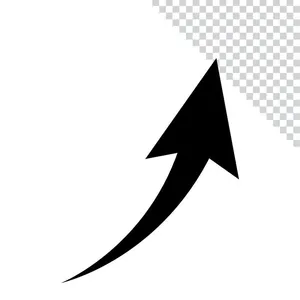 Mũi tên màu đen chỉ lên File PNG 