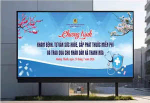 File Corel - Mẫu thiết kế chương trình khám bệnh tư vấn sức khỏe cấp phát thuốc miễn phí