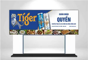 Mẫu thiết kế bảng hiệu quảng cáo quán nhậu Quyền tài trợ bia Tiger File Corel