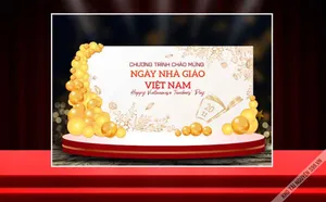 Backdrop Corel chương trình chào mừng Ngày Nhà Giáo Việt Nam