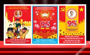 Mẫu poster tuyên truyền ngày thành lập Mặt trận Tổ quốc Việt Nam File Corel