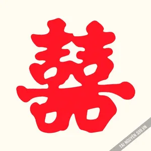 Tải File Chữ Hỷ PNG – Song Hỷ Đỏ Nghệ Thuật Đám Cưới