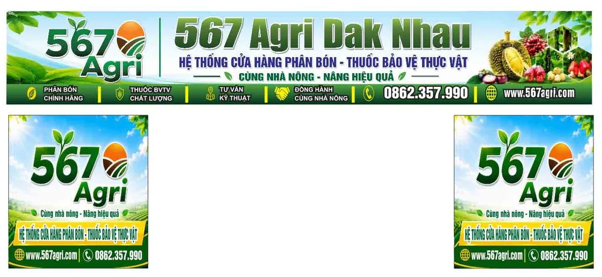  File Corel - Mẫu thiết kế biển hiệu hệ thống cửa hàng phân bón thuốc bảo vệ thực vật 