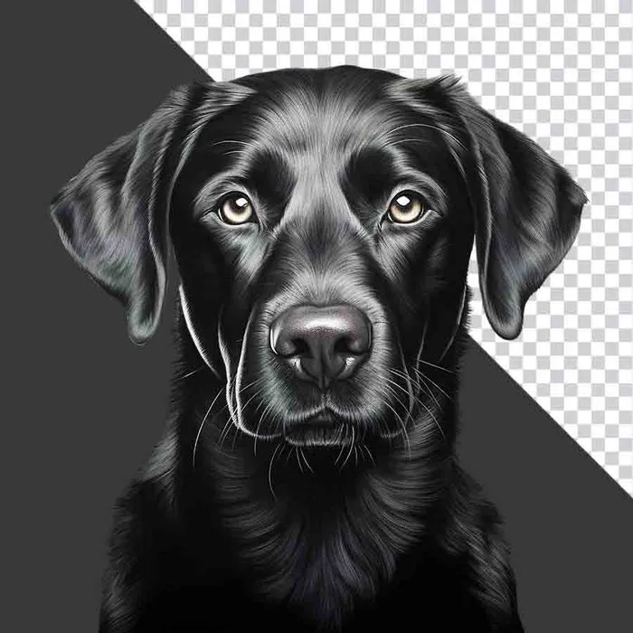 Chó Labrador Đen PNG Chất Lượng Cao cho Thiết Kế Đồ Họa